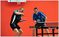 Trotz schwerem Stand immer bei guter Laune: Andy Schmidt und Christian Witter